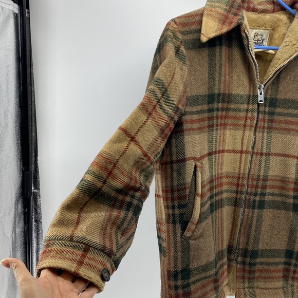 Vintage 1970's Woolrich Wool Coat Jacket pockets faux fur lining zipper closure - Picture 3 of 8